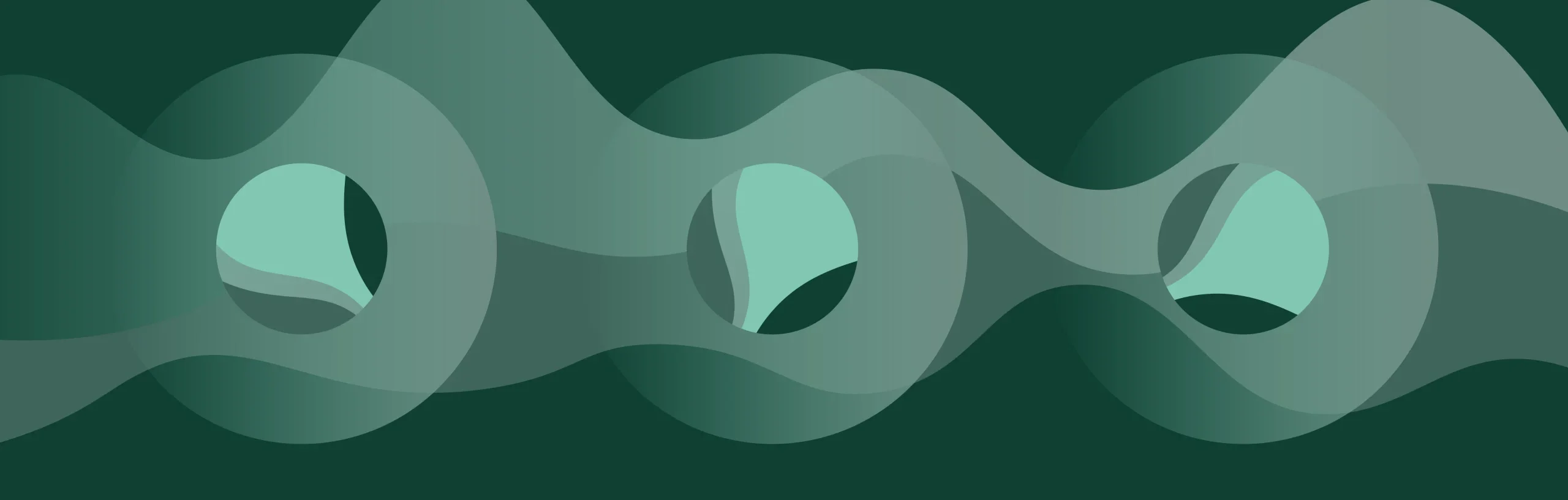 Abstract green mountain illustration